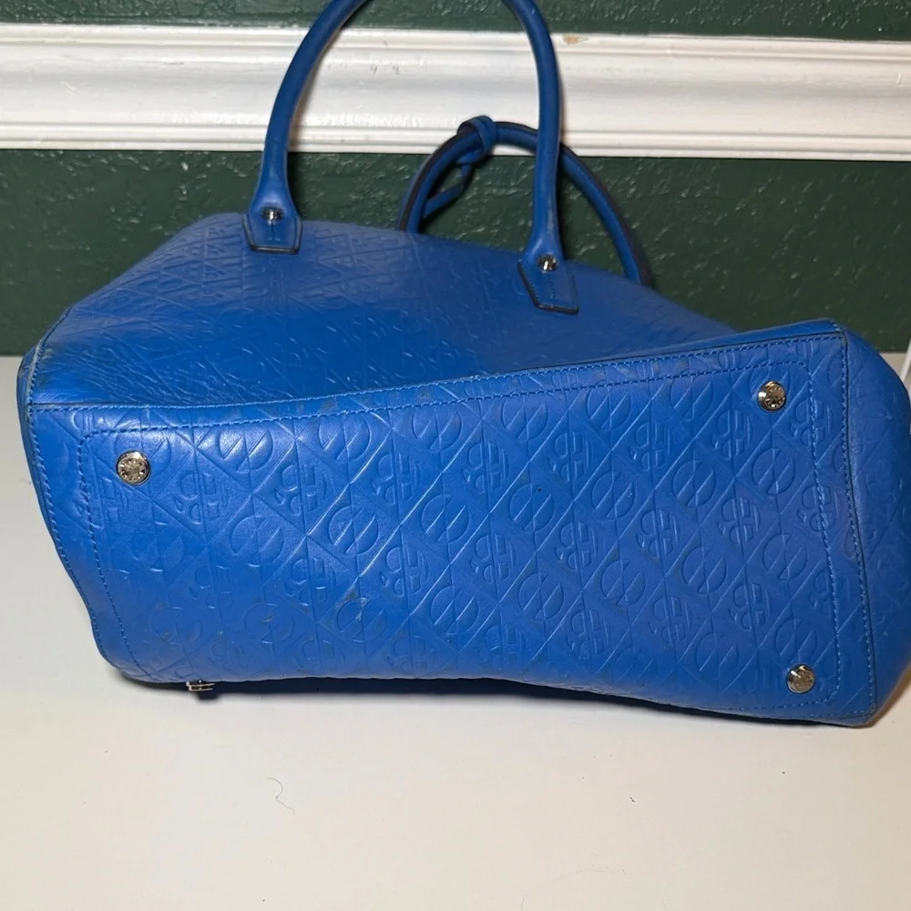 Henri Bendel Empire Tote Bag Purse Blue
